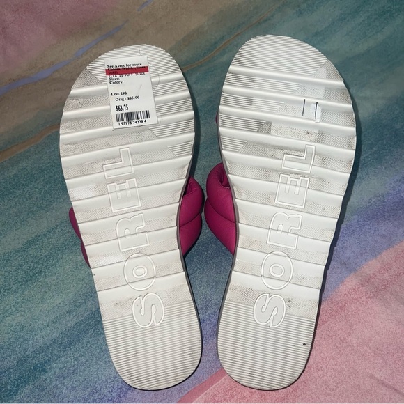 Sorel Ella II Puff Leather Slide Sandals women’s size 7 - Picture 7 of 9